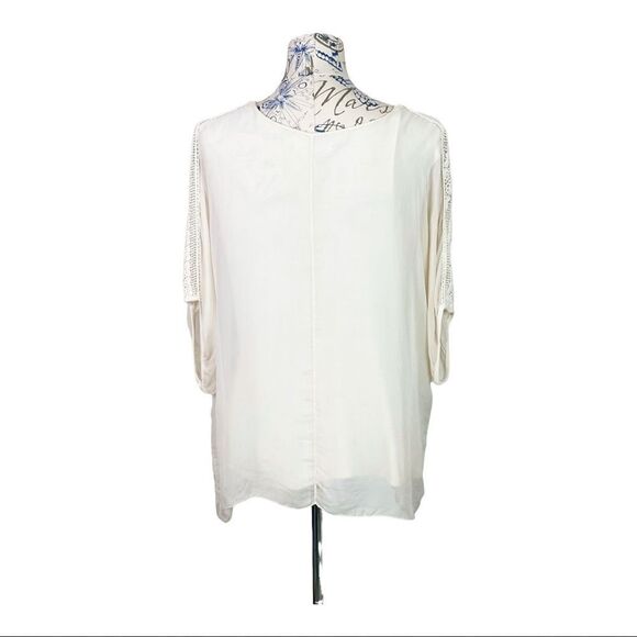 SILK Blouse with lace Accents - Picture 6 of 12